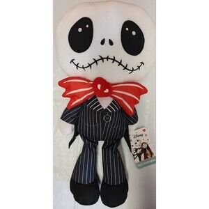 Nightmare Before Christmas 14" Jack Skellington Valentine Plush Doll Red Bow Tie